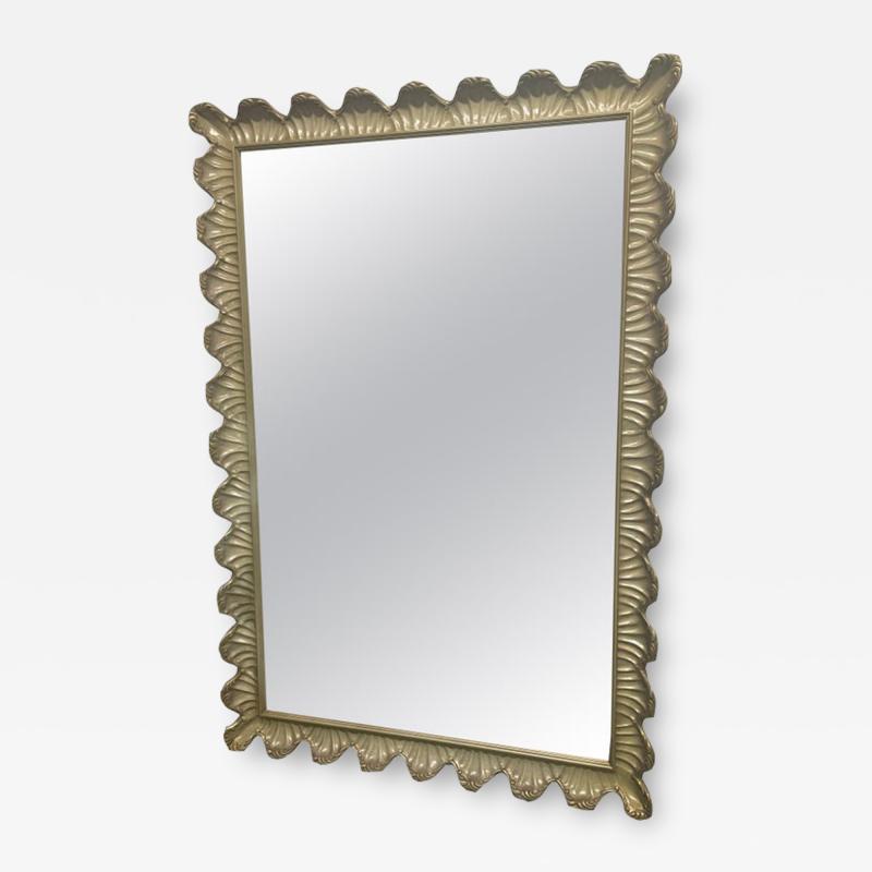 Hollywood Regency Scalloped Edge Mirror