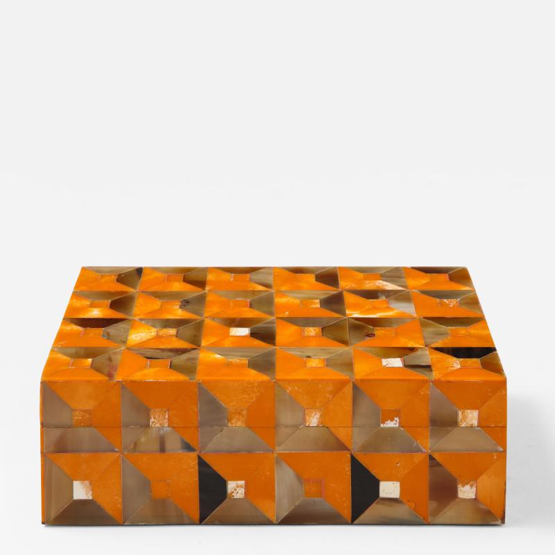 Horn Orange Bone Geometric Box