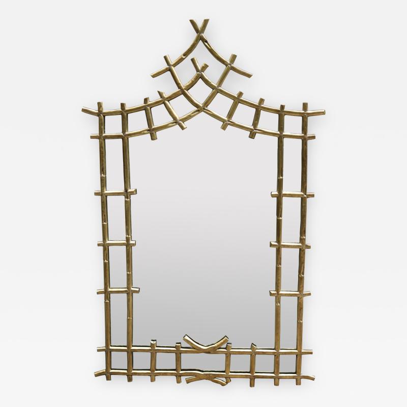 Howard Dilday Hollywood Regency Stylized Bamboo Mirror