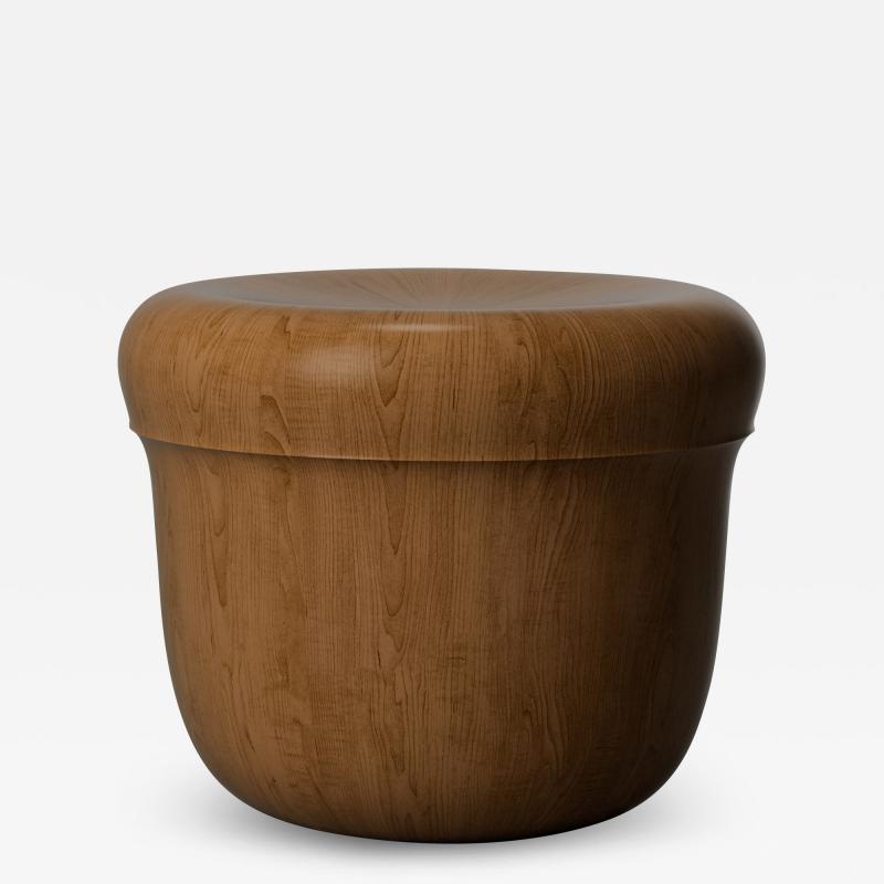 Hozan Zangana Barrw laminated oak stool or side table by Hozan Zangana Dutch 2020