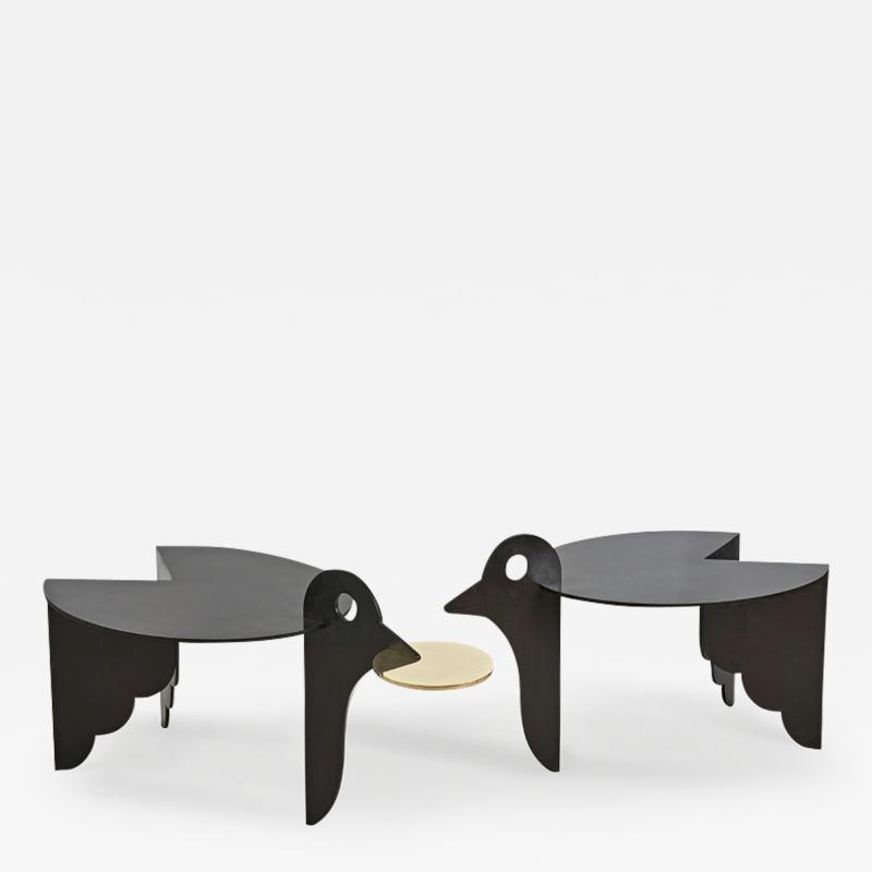 Hubert Le Gall Pica Pica dOr Pair of Pedestal Tables 2016