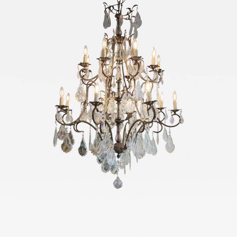 Huge 16 Lite French Crystal Chandelier