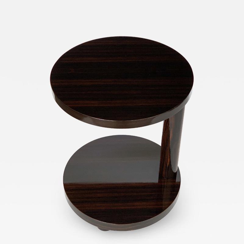 Hugues Chevalier Deco Style Macassar Ebony Adjustable Side Table by Hugues Chevalier