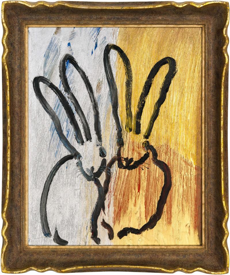 Hunt Slonem Pair Rabbits