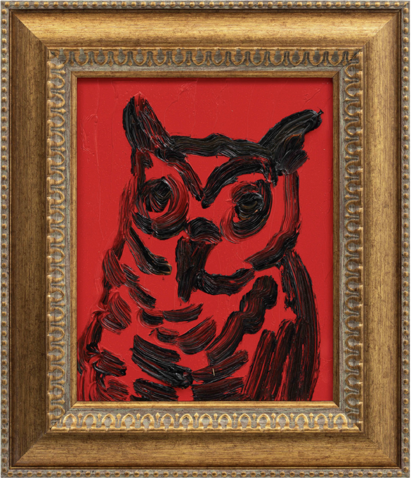 Hunt Slonem Red Owl Washington