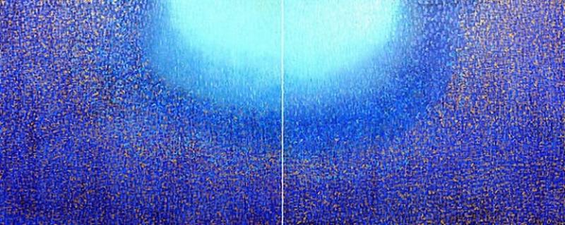 Hyunae Kang Hyun Ae Kang American Modern Abstract Mixed Media on Canvas Effulgence Duology Hyunae Kang