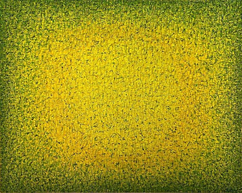 Hyunae Kang Hyun Ae Kang Modern Abstract Mixed Media on Canvas Painting HALO Hyunae Kang