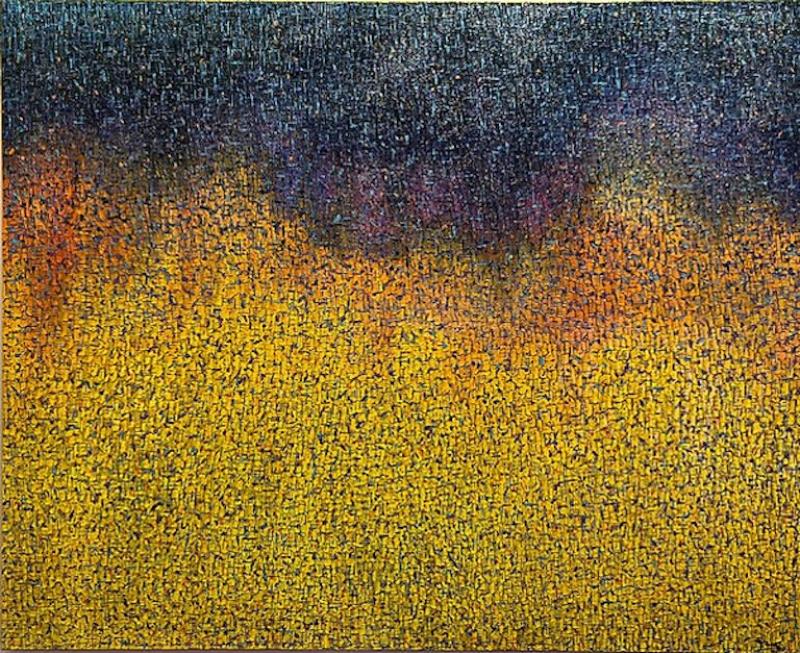 Hyunae Kang Hyun Ae Kang Modern Abstract Mixed Media on Canvas Painting Pray Hyunae Kang