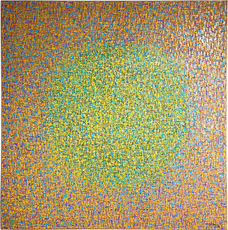 Hyunae Kang Hyun Ae Kang Modern Abstract Mixed Media on Canvas painting Nimbus 7D21 Hyunae Kang