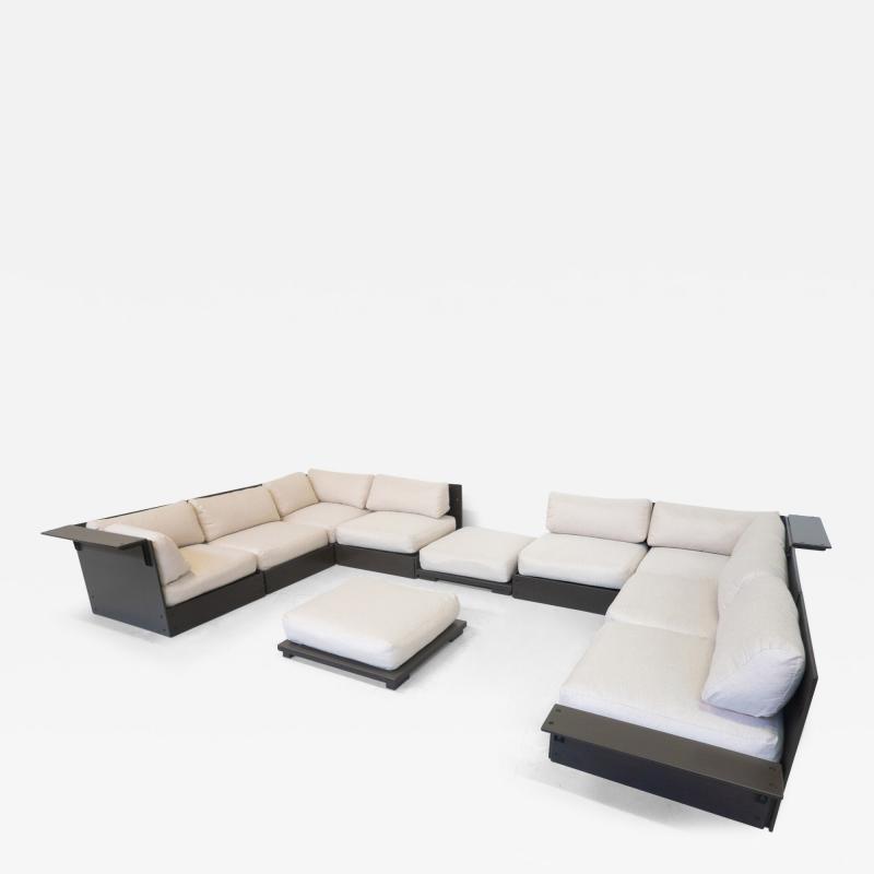 ICF De Padova Mid Century Modern Modular Sofa by Rolf Heide for ICF 1970s New Upholstery