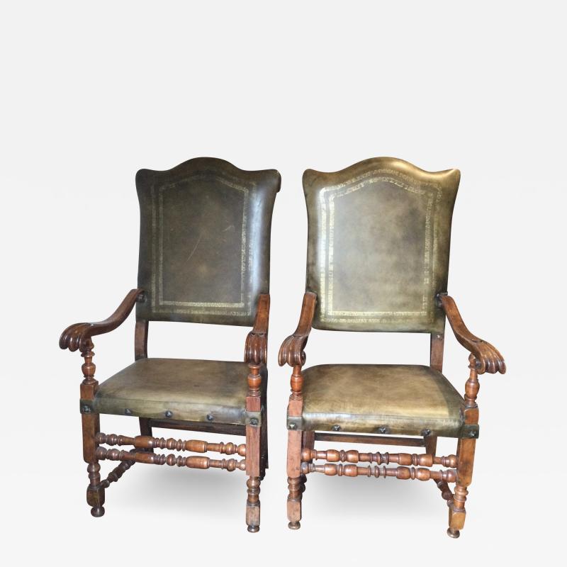 IMPORTANT PAIR OF ITALIAN ARMCHAIRS