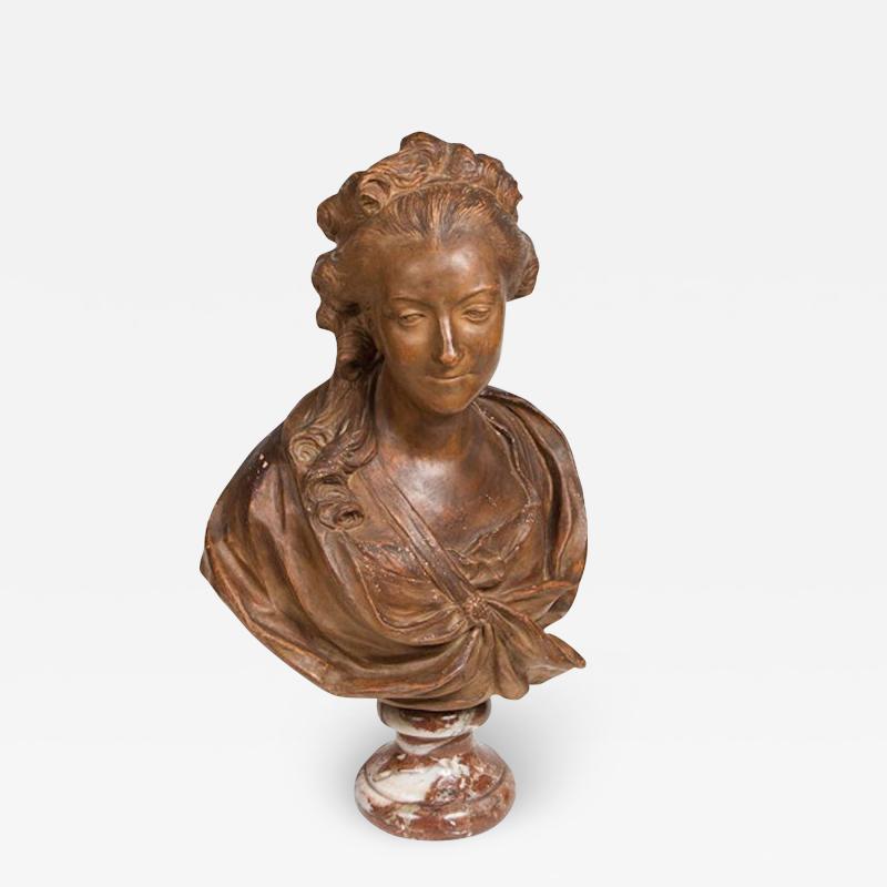 IMPORTANT TERRACOTTA BUST OF MADAME DU BARRY