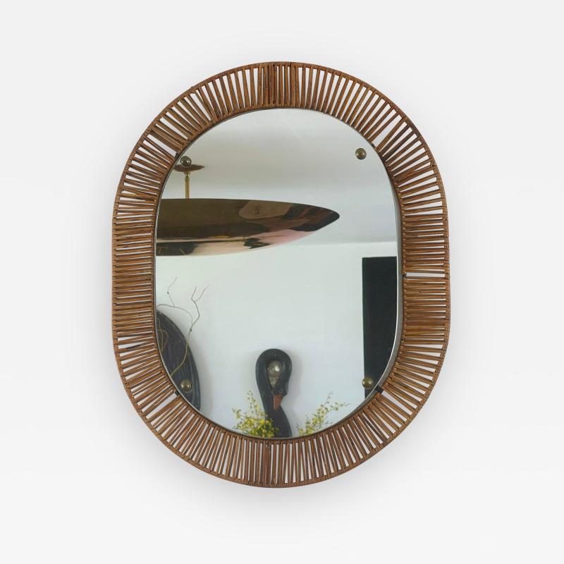 ITALIAN RATTAN MIRROR