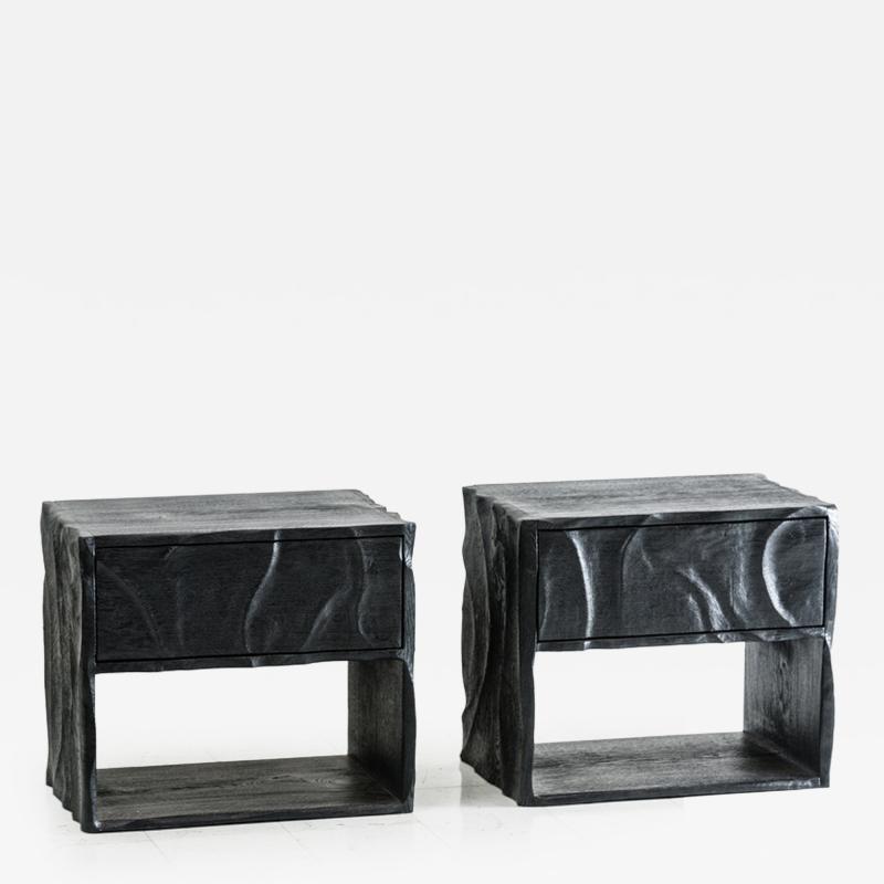 Ian Spencer Ian Spencer Charred Wavy Front Night Stands II UK 2023
