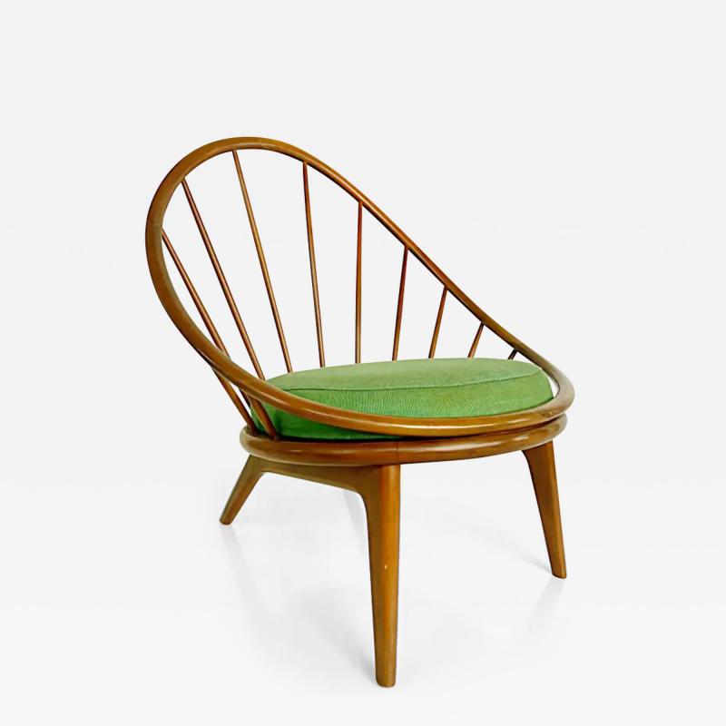 Ib Kofod Larsen 1950s Danish Modern Ib Kofod Larsen for Selig Hoop Chair with Seat Cushion