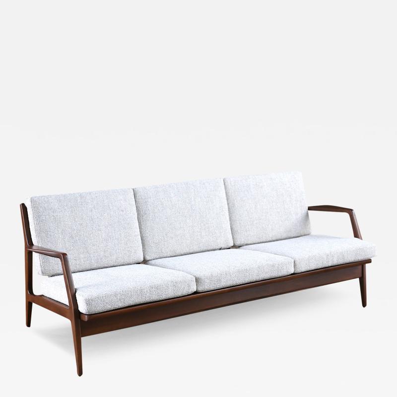 Ib Kofod Larsen Danish Modern Sculpted Sofa by Ib Kofod Larsen