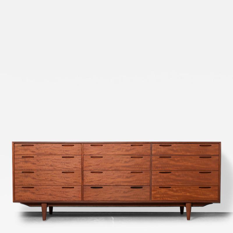 Ib Kofod Larsen Ib Kofod Larsen Danish Modern Twelve Drawer Dresser in Teak 1960s