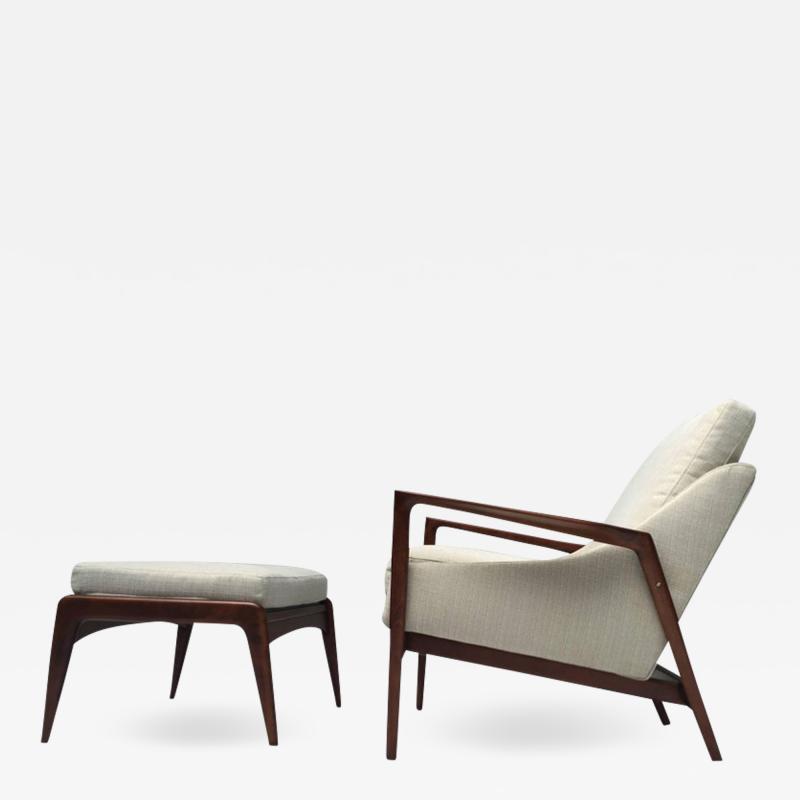 Ib Kofod Larsen Ib Kofod Larsen Lounge Chair and Ottoman