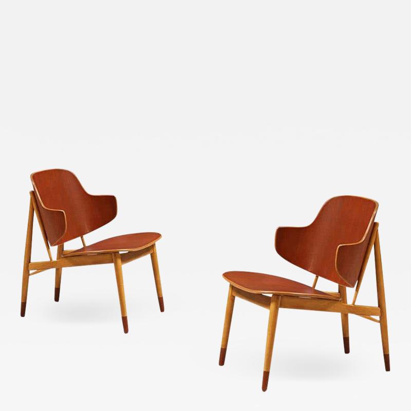 Ib Kofod Larsen Ib Kofod Larsen Shell Chairs for Christiansen Larsen