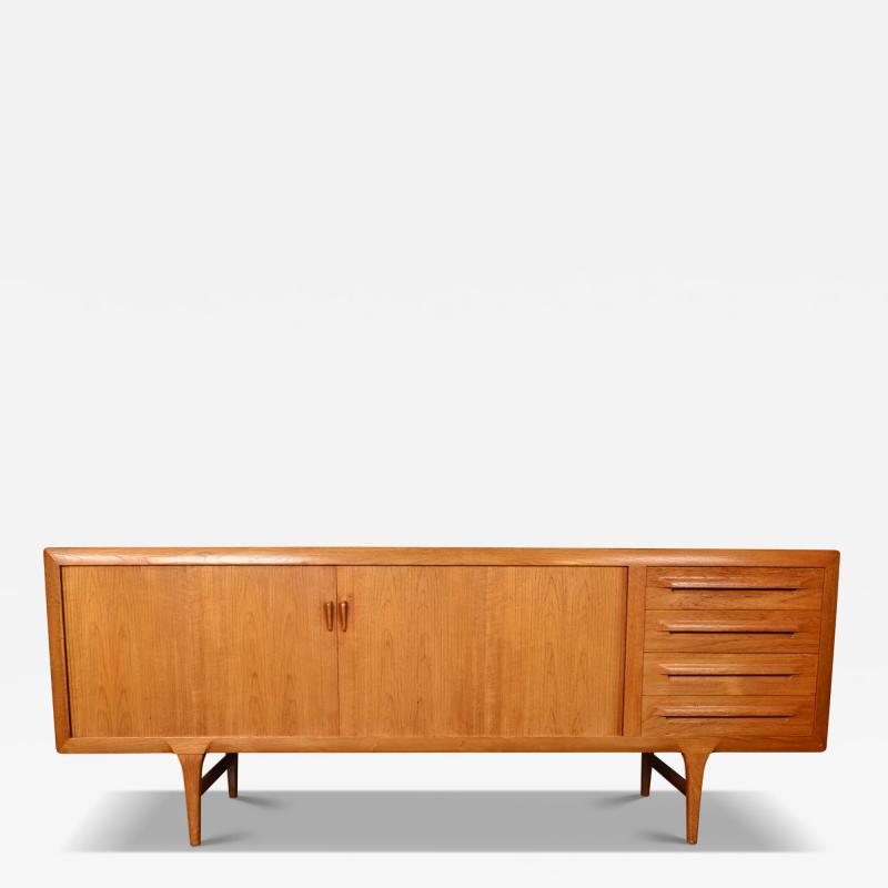 Ib Kofod Larsen Ib Kofod Larsen Teak Credenza with Tambour doors