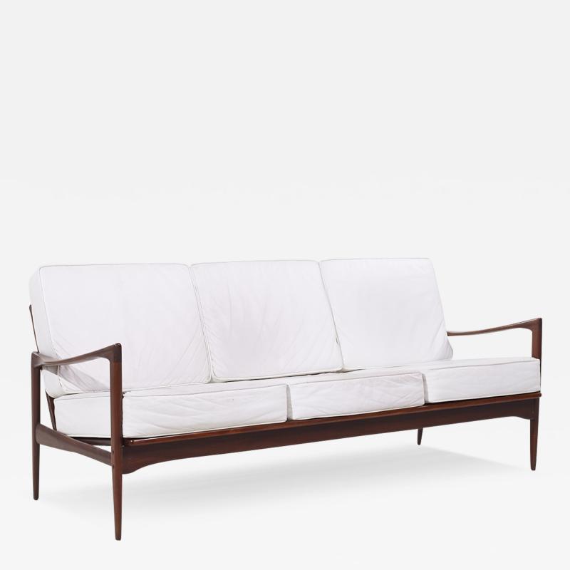 Ib Kofod Larsen Kofod Larsen for Selig Mid Century Danish Walnut Sofa