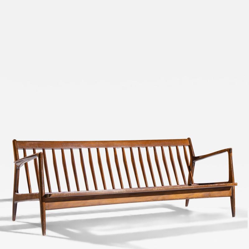 Ib Kofod Larsen Kofod Larsen for Selig Mid Century Danish Walnut Sofa