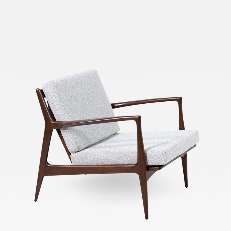 Ib Kofod Larsen Mid Century Modern Sculpted Lounge Chair by Ib Kofod Larsen for Selig