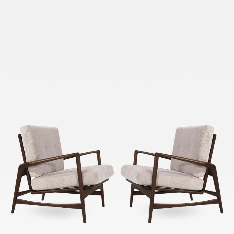 Ib Kofod Larsen Set of Reclining Lounge Chaies by Ib Kofod Larsen
