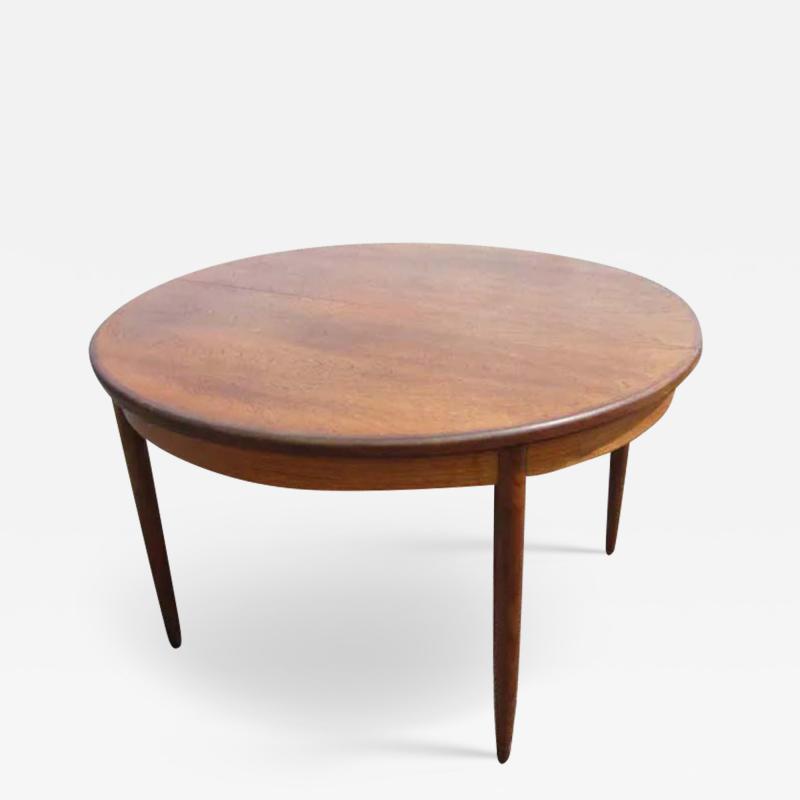 Ib Kofod Larsen Vintage Danish Extendable Teak Oval Table by Kofod Larsen