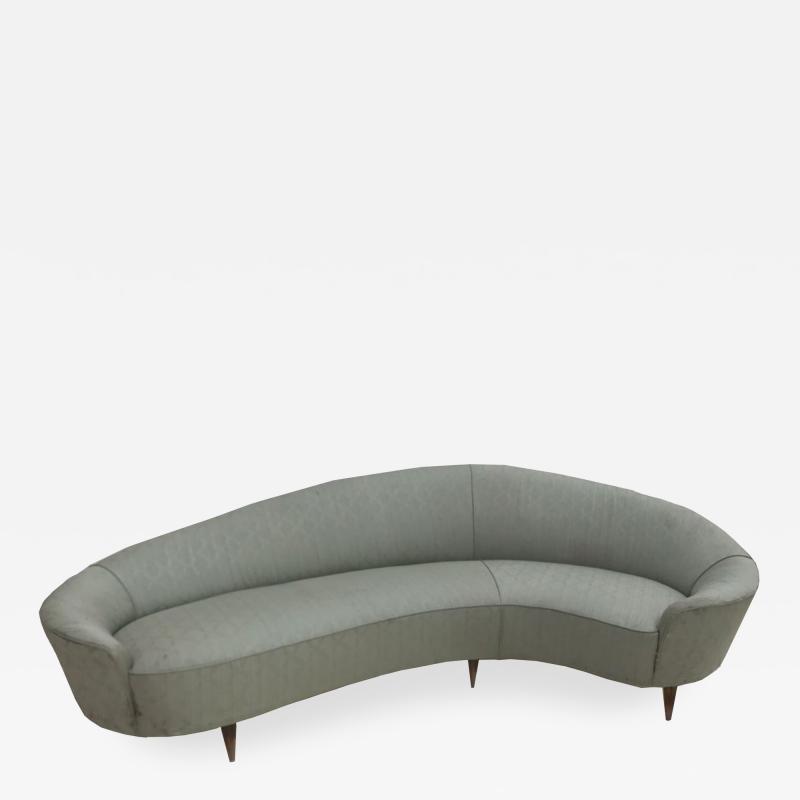 Ico Luisa Parisi Curved Sofa Design Ico Luisa Parisi with Structure and Legs in Wood