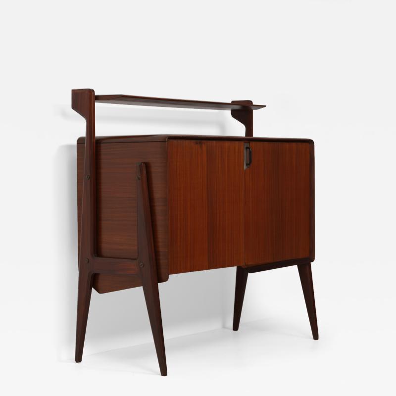Ico Parisi 1950s Italian Sideboard in Exotic Wood with Oak Interior and Brass Detail