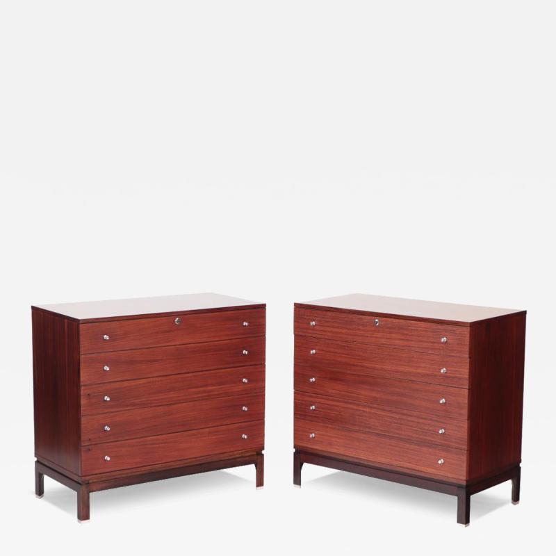 Ico Parisi A Pair of Italian rosewood chests of drawers by Ico Parisi for Mim 