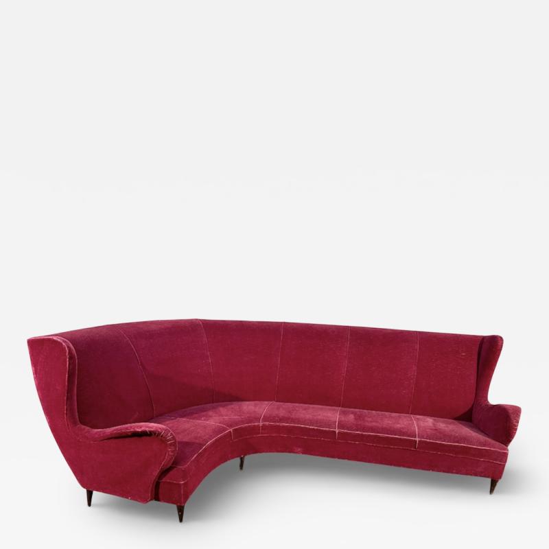 Ico Parisi Curved Sofa attributed to Ico Parisi Italy 1950s