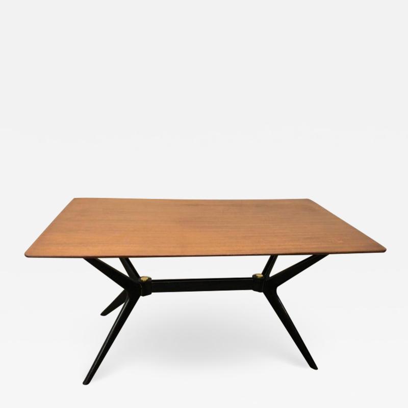 Ico Parisi Exciting Ico Parisi Style Sculpted X Base Dining Table Mid Century Modern