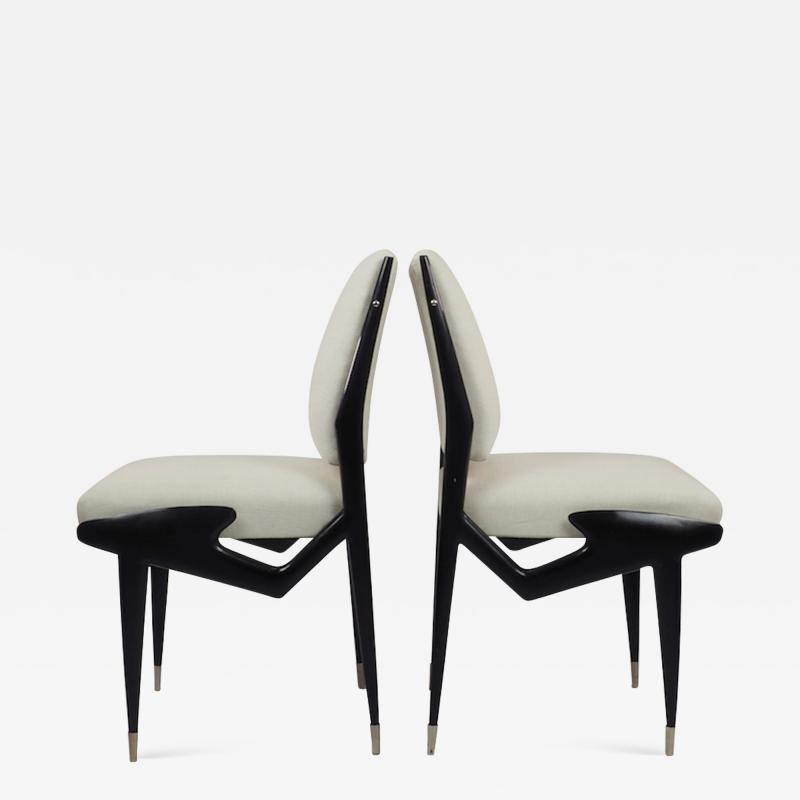 Ico Parisi Ico Parisi Pair of Ebonized Chairs