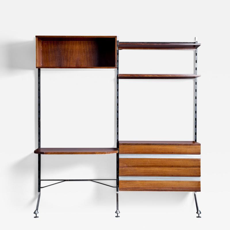 Ico Parisi Ico Parisi for MIM Shelf with Desk in Rosewood and Metal