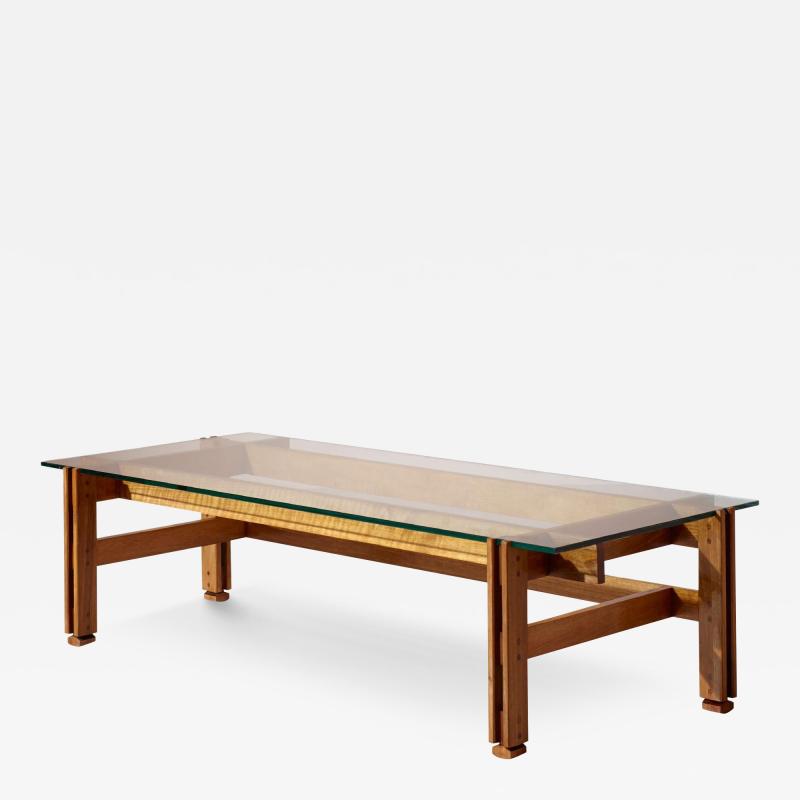 Ico Parisi Ico Parisi wood and glass coffee table model 751 by Cassina Italy 1960s