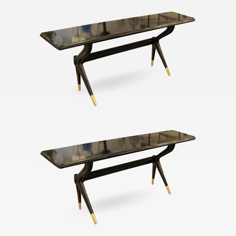 Ico Parisi PAIR OF CONSOLE TABLES DESIGN ATTRIBUTED TO ICO PARISI