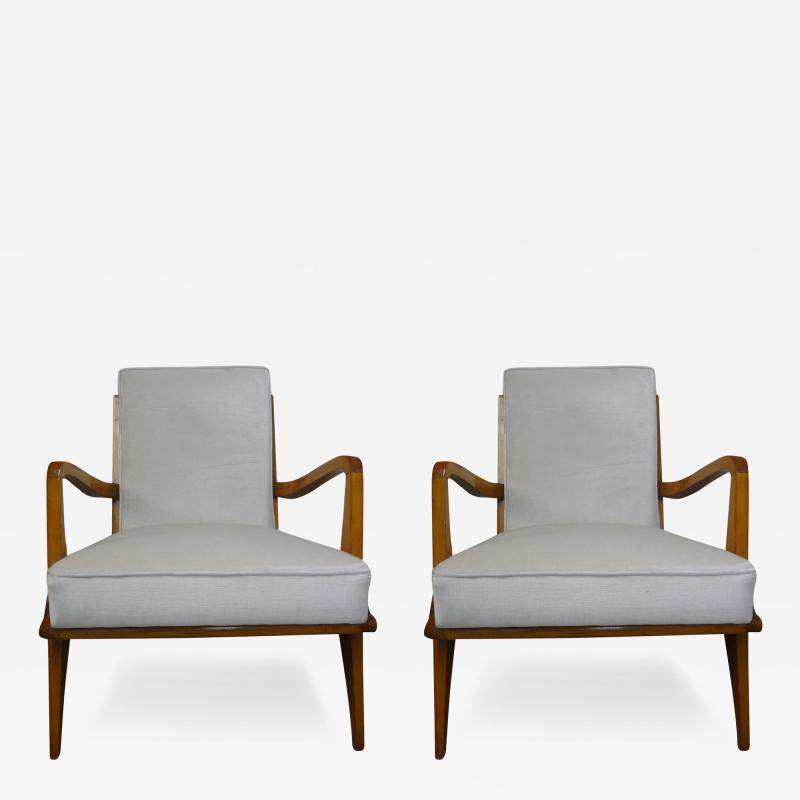 Ico Parisi Pair Of Italian Modern Lounge Chairs