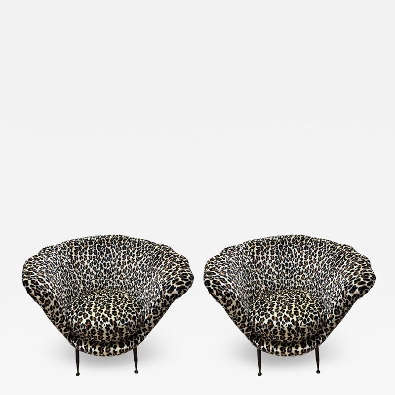 Ico Parisi Pair Of Italian Modern Lounge Chairs