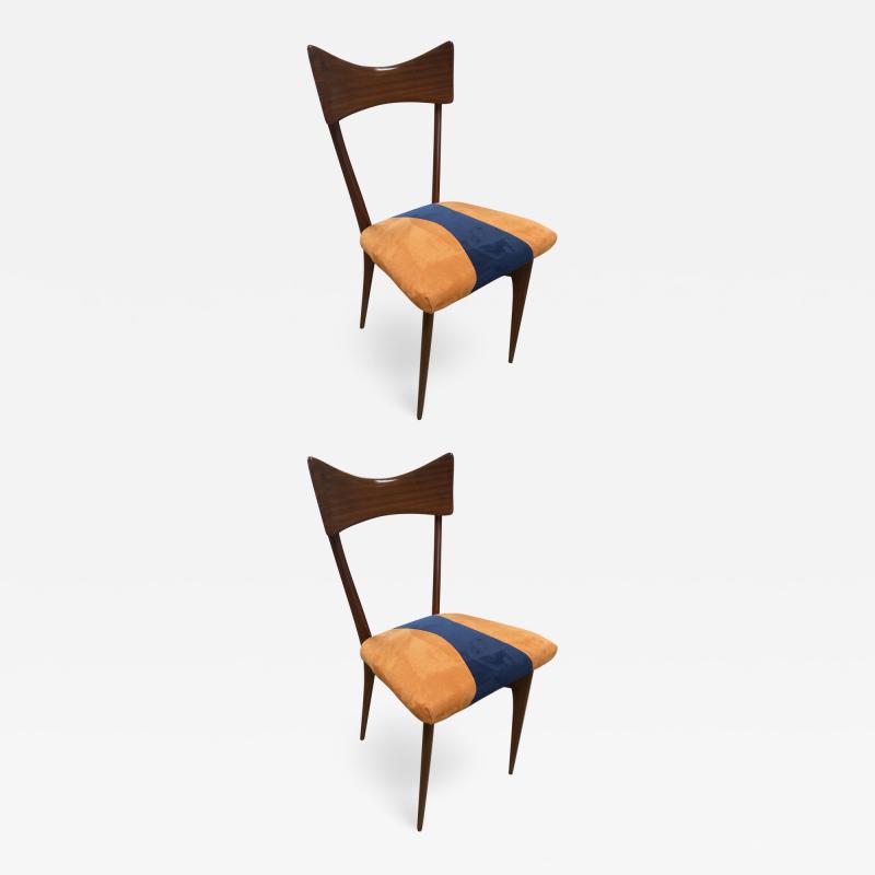 Ico Parisi Pair of Two Ico Parisi Dining Chairs for Ariberto Colombo 1950 