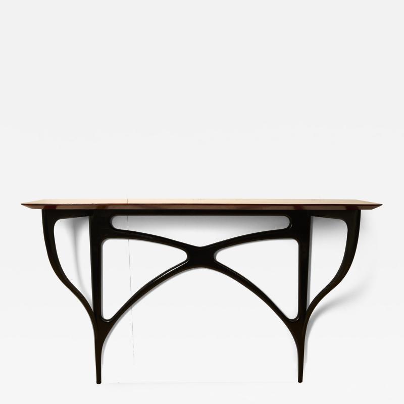 Ico Parisi RARE ICO PARISI CONSOLE WALNUT AND EBONISED WOOD