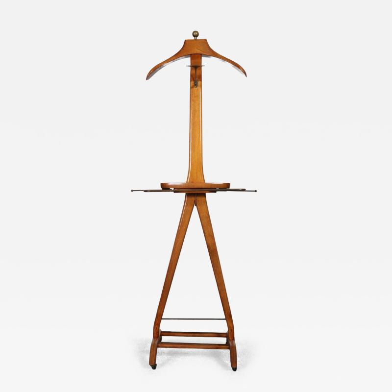 Ico Parisi Sculptural Italian Modernist Beech and Brass Valet by Fratelli Reguitti