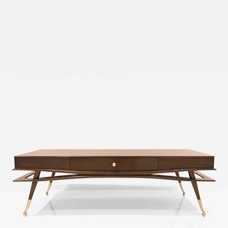 Ico Parisi Sculptural Mahogany Coffee Table After Ico Parisi