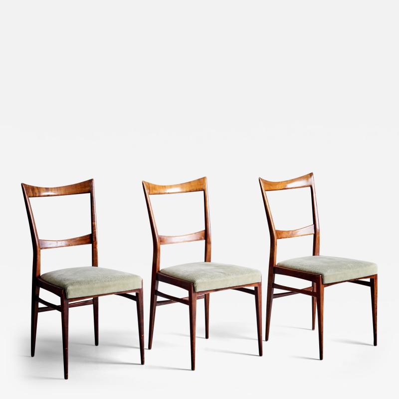 Ico Parisi Set of 3 Dining Chairs in the manner of Ico Parisi Italy 1960s