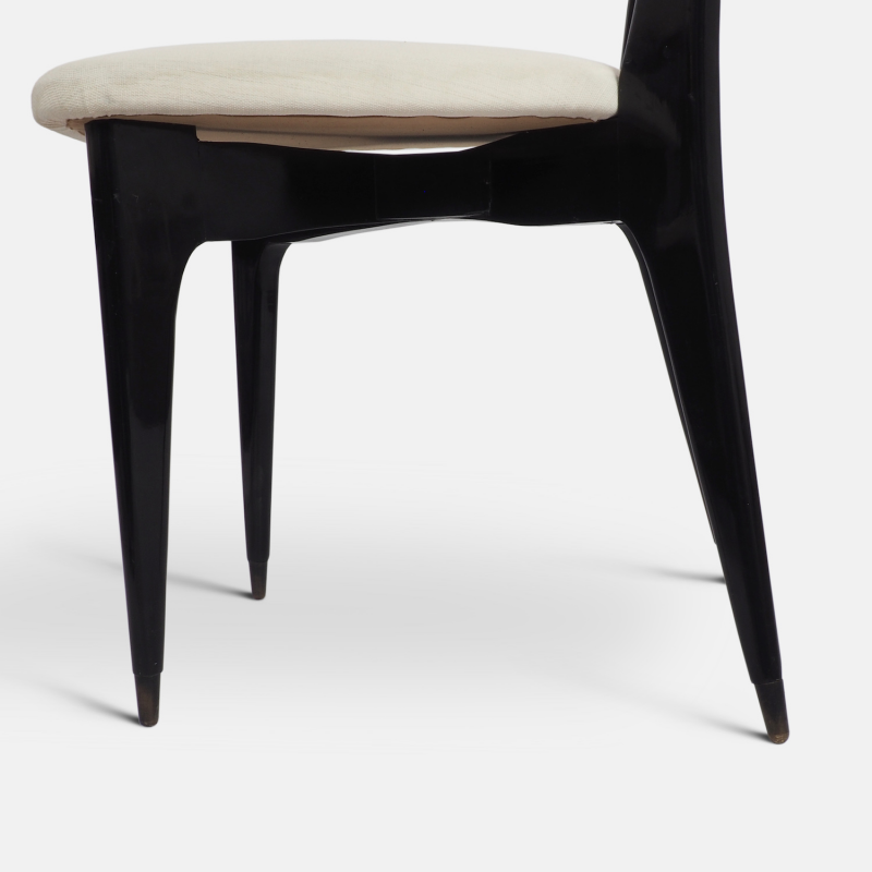 Ico Parisi Set of Six Ebonized Dining Chairs Attributed to Ico Parisi