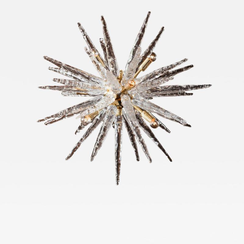 Icy Starburst Murano Glass Ceiling Light Contemporary