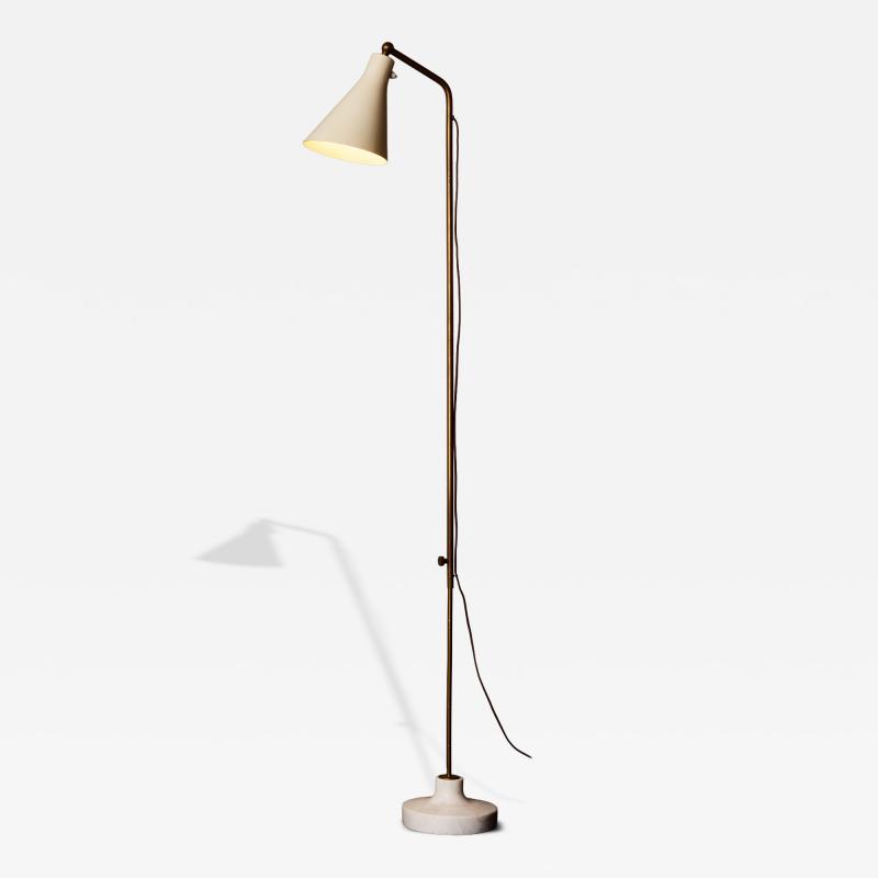 Ignazio Gardella Adjustable Floor Lamp in Marble and Metal by Ignazio Gardella