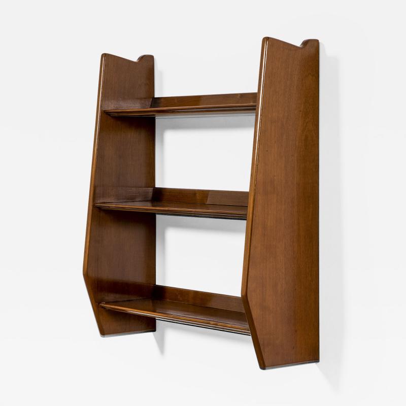 Ignazio Gardella Ignazio Gardella Attributed Hanging Bookcase in Wood 3 Shelves