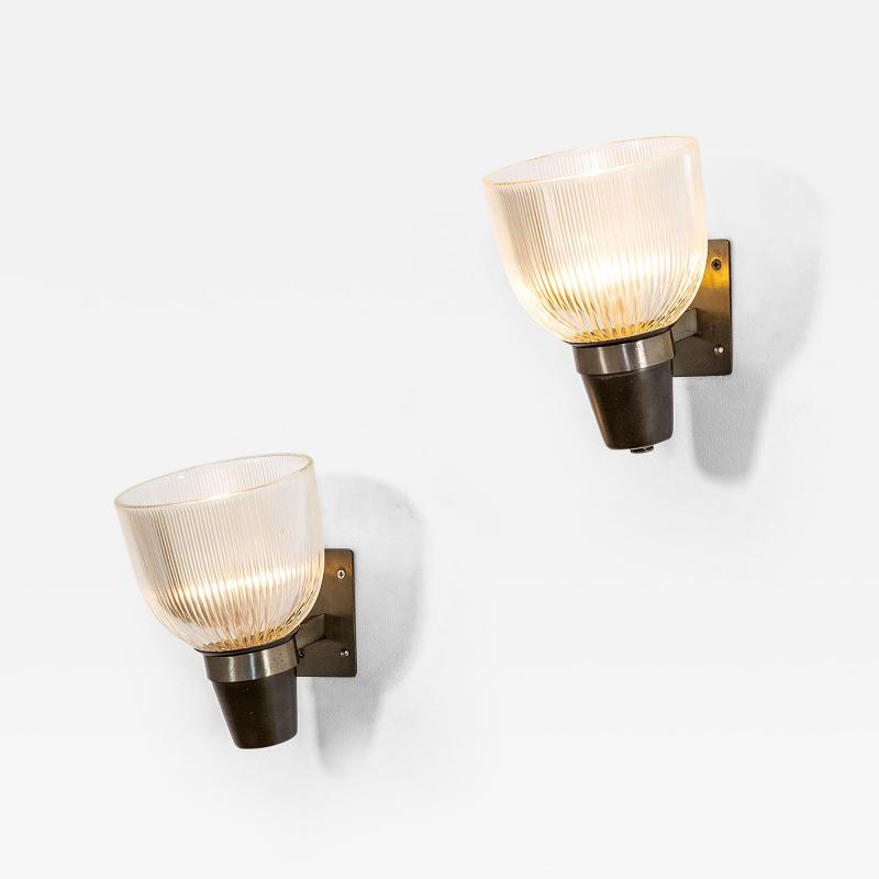 Ignazio Gardella Ignazio Gardella Pair of Wall Lamps mod Lp5 for Azucena 50s